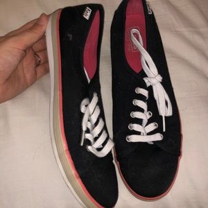 Black and white keds